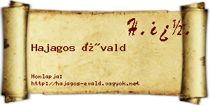 Hajagos Évald névjegykártya